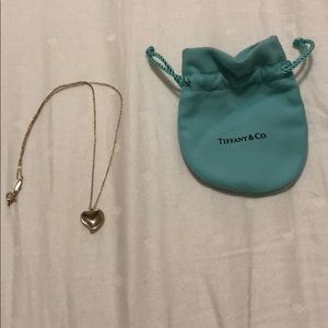 Tiffany and Co Elsa Peretti Carved Heart Necklace